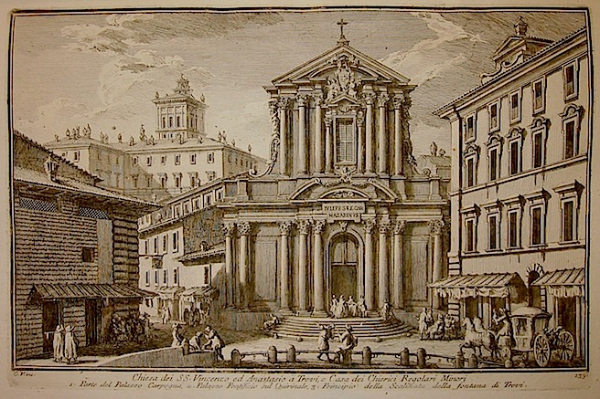 Vasi Giuseppe (1710-1782) Chiesa dei santi Vincenzo ed Anastasio a Trevi e Casa dei Chierici Regolari Minori 1786 Roma 